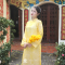 Áo Dài Nữ Lụa Nhũ Cao Cấp, Dáng Suông 2 Tà, Mềm Mịn, Tay Cổ Xếp Ly, Đủ Size, Nhiều Màu - mặc chụp hình- đi sự kiện- cưới - Màu vàng 15 Áo dài Ly Vũ cao cấp