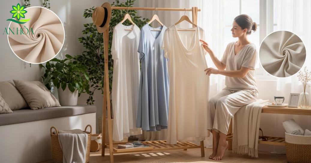 Chất liệu đầm mặc nhà và kiểu vải theo từng mùa
