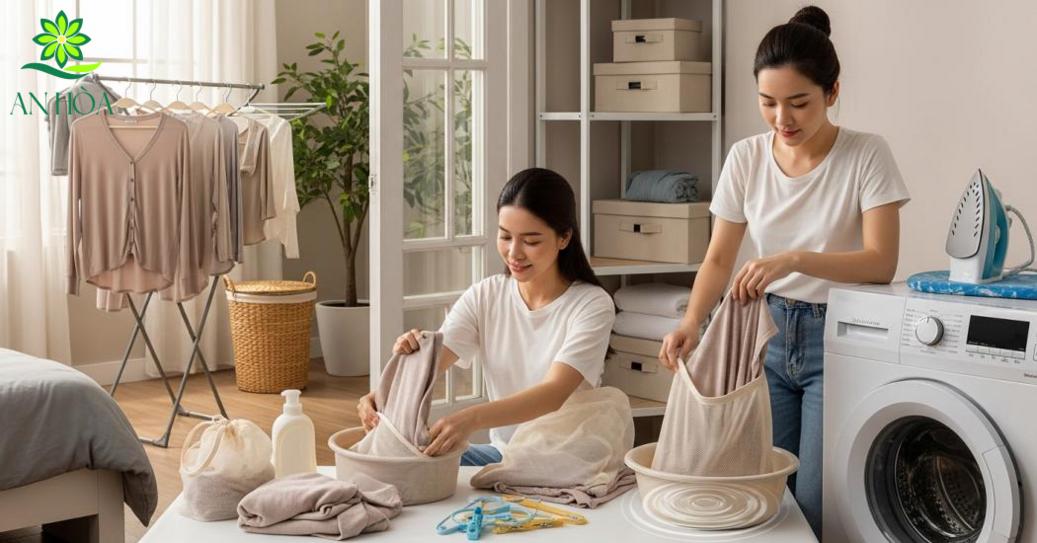 Bảo quản, giặt và mẹo giữ đồ bộ thun lạnh bền đẹp Bảo quản, giặt và mẹo giữ đồ bộ thun lạnh bền đẹp