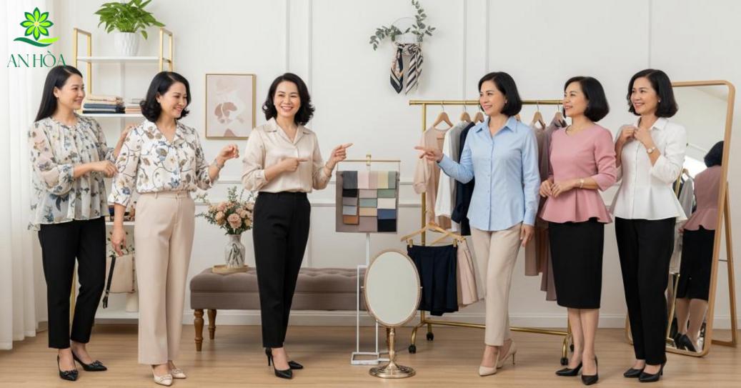 Các kiểu áo lẻ trung niên phổ biến
