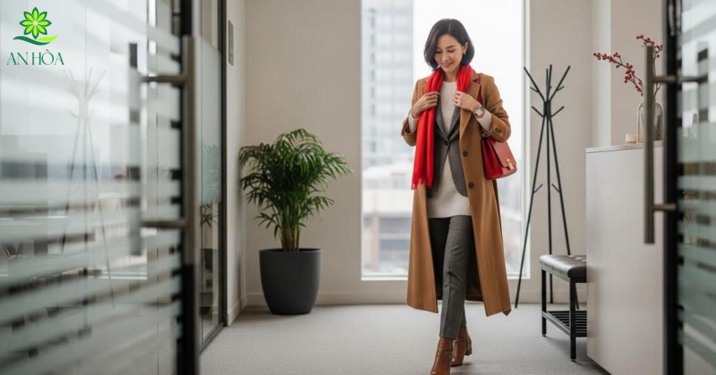 Cách phối đồ mùa đông cho nữ công sở: phom gọn, layer thông minh Cách phối đồ mùa đông cho nữ công sở: phom gọn, layer thông minh