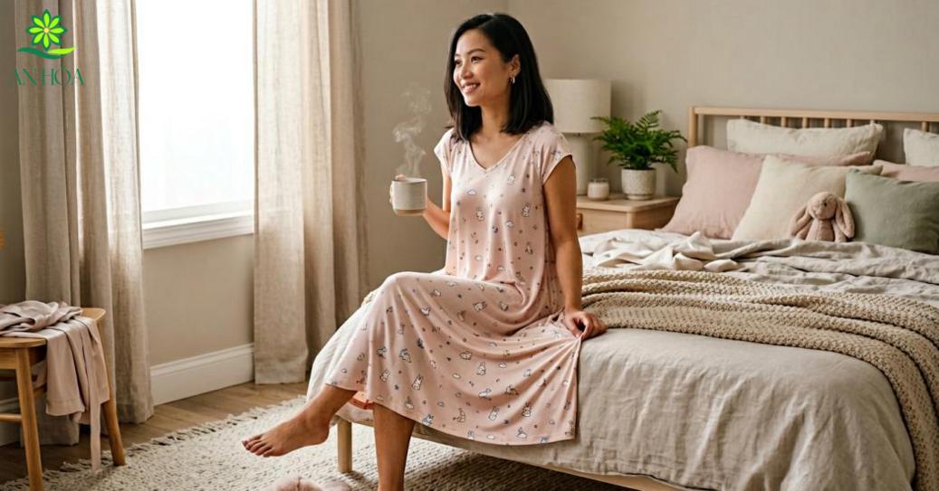 Gợi ý mẫu và cách phối đồ ngủ mặc nhà hoạt hình