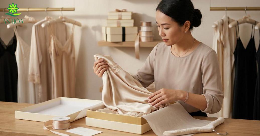 Một chiếc váy ngủ sang trọng chỉ thật sự đáng mua khi nó vừa đẹp mắt, vừa hợp người mặc, vừa đủ tinh tế để mang đi tặng