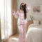 Bộ Mặc Nhà Lụa Queen Cao Cấp Nữ - Set Dài Tay Mềm Mại, Thoáng Mát, Sang Trọng - Màu Hồng - An Hòa 17 Set Mặc Nhà | Set đồ mặc nhà dáng dài cao cấp