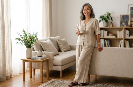 Mẫu đồ bộ đẹp sang trọng cho phụ nữ trung niên chỉn chu
