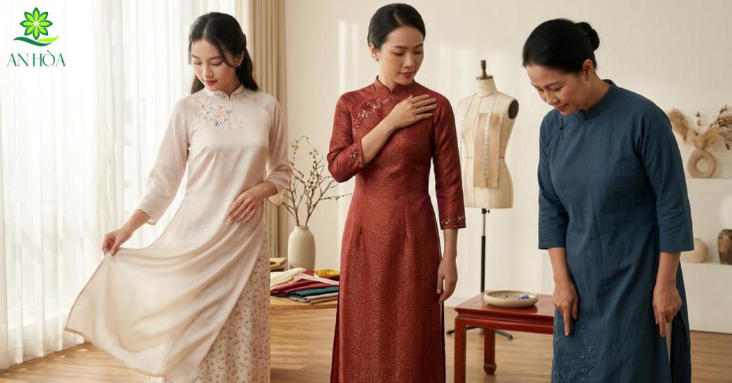 Chất liệu khác nhau sẽ tạo cảm giác nhìn khác nhau cho người mặc và khách mời Chất liệu khác nhau sẽ tạo cảm giác nhìn khác nhau cho người mặc và khách mời