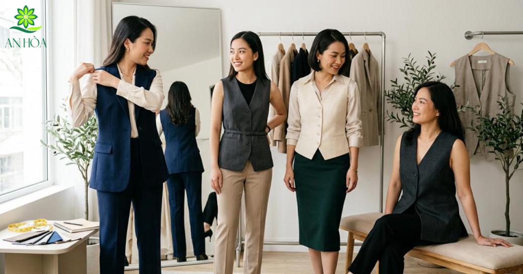 Chọn áo vest nữ theo dáng người để tôn dáng và giữ phong thái chuyên nghiệp