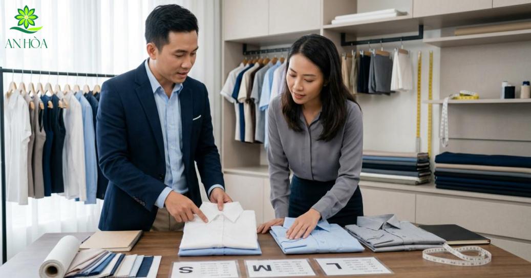 Đồng phục văn phòng cần chuẩn form, hợp chất liệu và giữ độ đồng bộ để nâng tầm hình ảnh chuyên nghiệp thương hiệu.