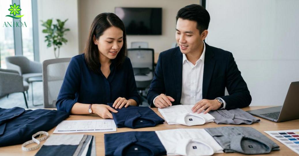 Đặt may đồng phục cần chốt kỹ số lượng, size và duyệt mẫu thực tế để tránh sai lệch so với thiết kế.