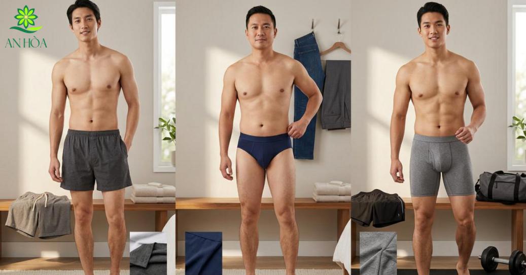 Các loại quần lót nam và khi nào nên dùng Các loại quần lót nam và khi nào nên dùng