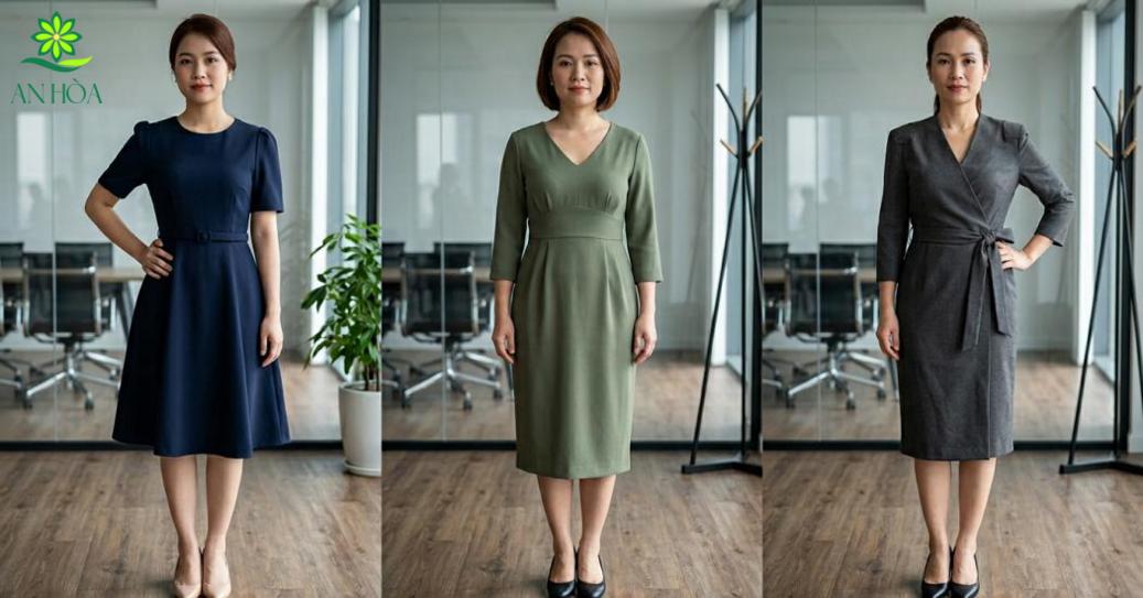 Các kiểu đầm công sở tôn dáng cho từng dáng người Các kiểu đầm công sở tôn dáng cho từng dáng người