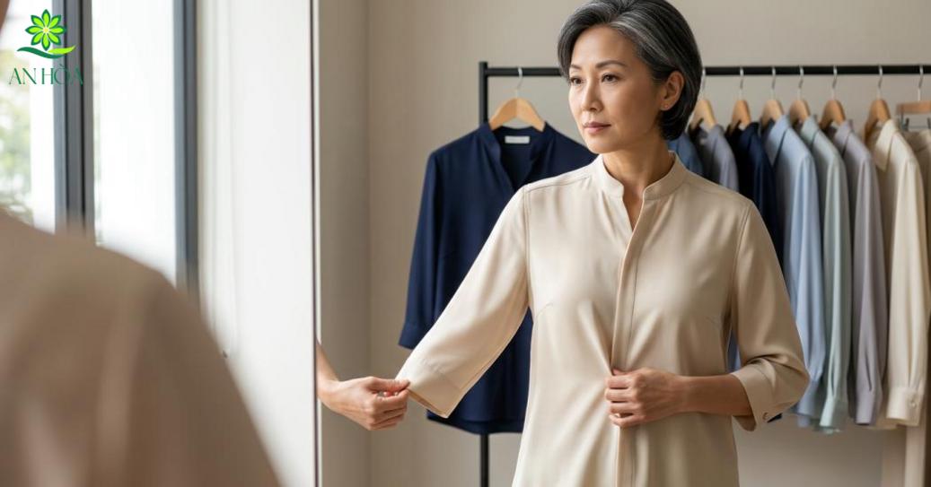 Áo trung niên cao cấp cần chất liệu tốt, phom tôn dáng và màu sắc thanh lịch. Áo trung niên cao cấp cần chất liệu tốt, phom tôn dáng và màu sắc thanh lịch.