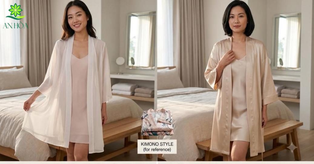 So sánh các kiểu áo choàng ngủ phổ biến trước khi mua So sánh các kiểu áo choàng ngủ phổ biến trước khi mua