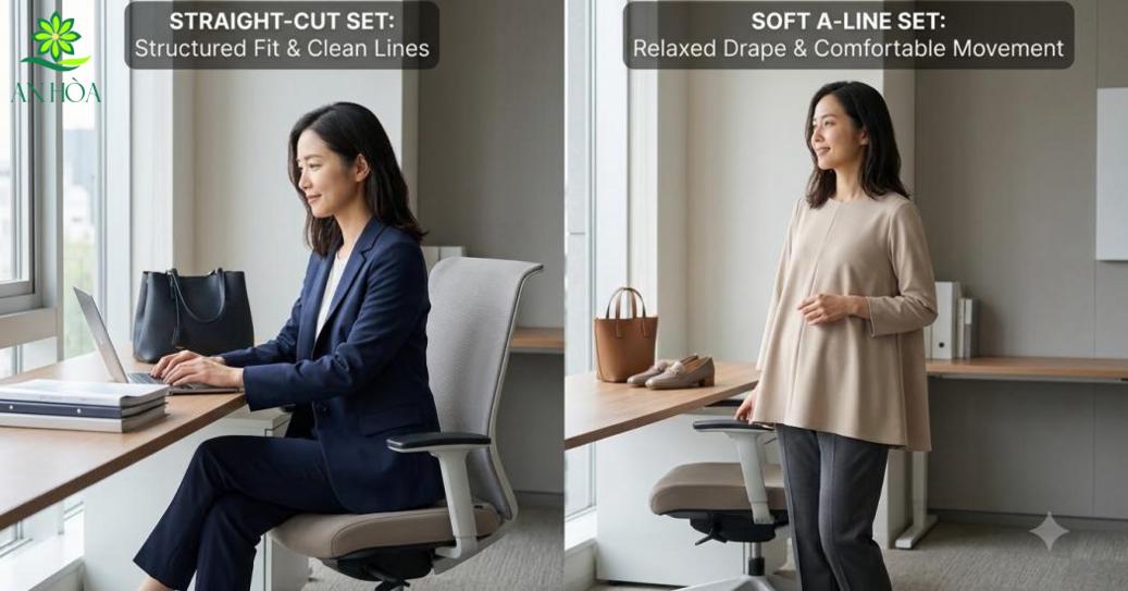 Đồ bộ công sở cho người béo bụng: Lịch sự và dễ vận động Đồ bộ công sở cho người béo bụng: Lịch sự và dễ vận động