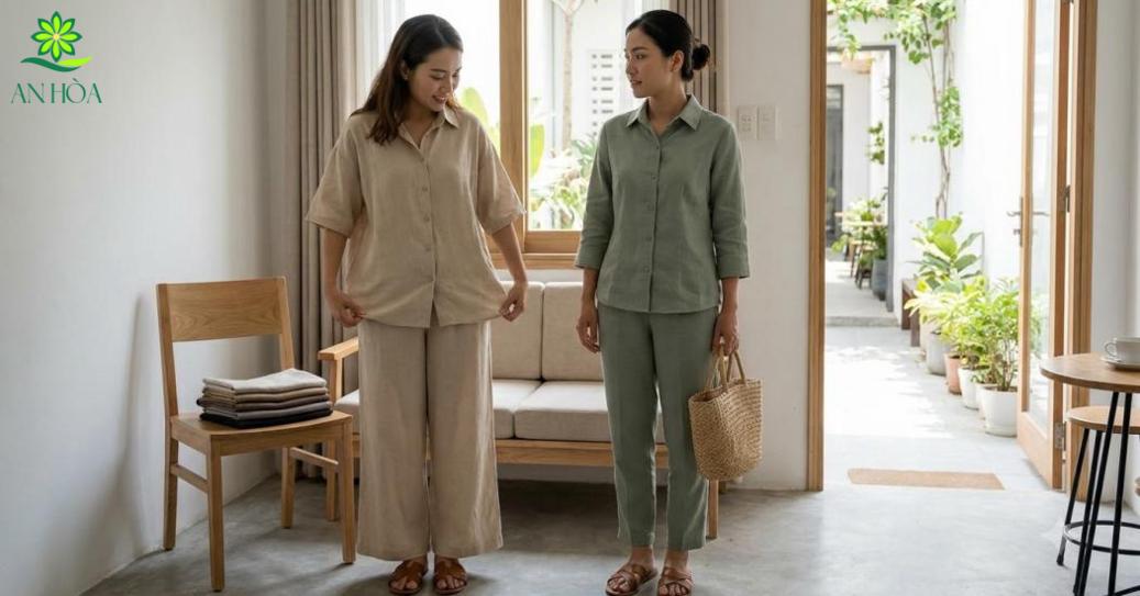 Gợi ý chọn đồ bộ vải lanh đẹp theo nhu cầu mặc Gợi ý chọn đồ bộ vải lanh đẹp theo nhu cầu mặc
