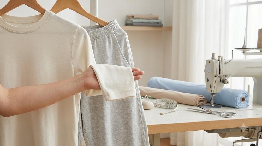 Kiểu đồ bộ vải thun may: Cách chọn mặc đẹp, thoải mái