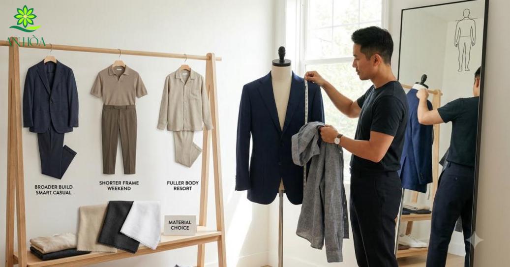 Cách chọn set đồ nam theo dáng người, form và chất liệu Cách chọn set đồ nam theo dáng người, form và chất liệu
