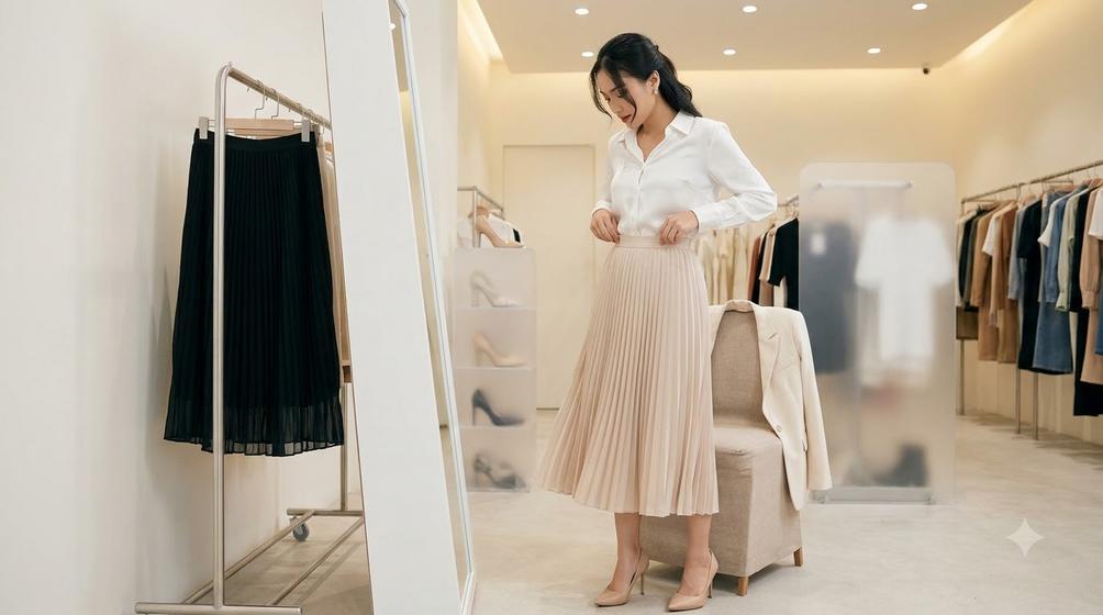 Chân váy xếp ly: Chọn dáng đẹp, tôn tỷ lệ cơ thể hài hòa 11 Chân váy xếp ly: Chọn dáng đẹp, tôn tỷ lệ cơ thể hài hòa