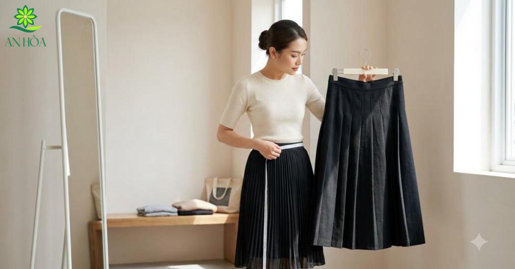 Chọn chân váy xếp ly đúng phom, chất liệu và vóc dáng để tổng thể thanh thoát hơn. Chọn chân váy xếp ly đúng phom, chất liệu và vóc dáng để tổng thể thanh thoát hơn.