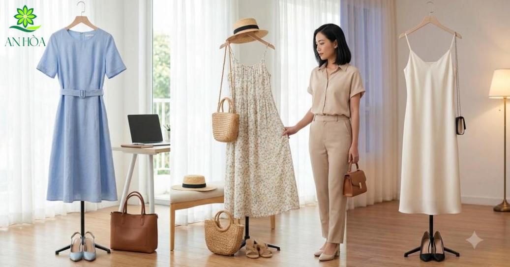 Chọn váy mùa hè phù hợp hoàn cảnh, dễ phối phụ kiện, thoải mái và giữ được vẻ thanh lịch. Chọn váy mùa hè phù hợp hoàn cảnh, dễ phối phụ kiện, thoải mái và giữ được vẻ thanh lịch.