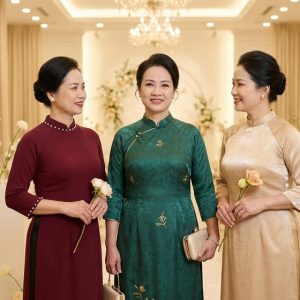 Các mẫu áo dài đẹp sang trọng: Chọn dáng tôn da, hợp tiệc