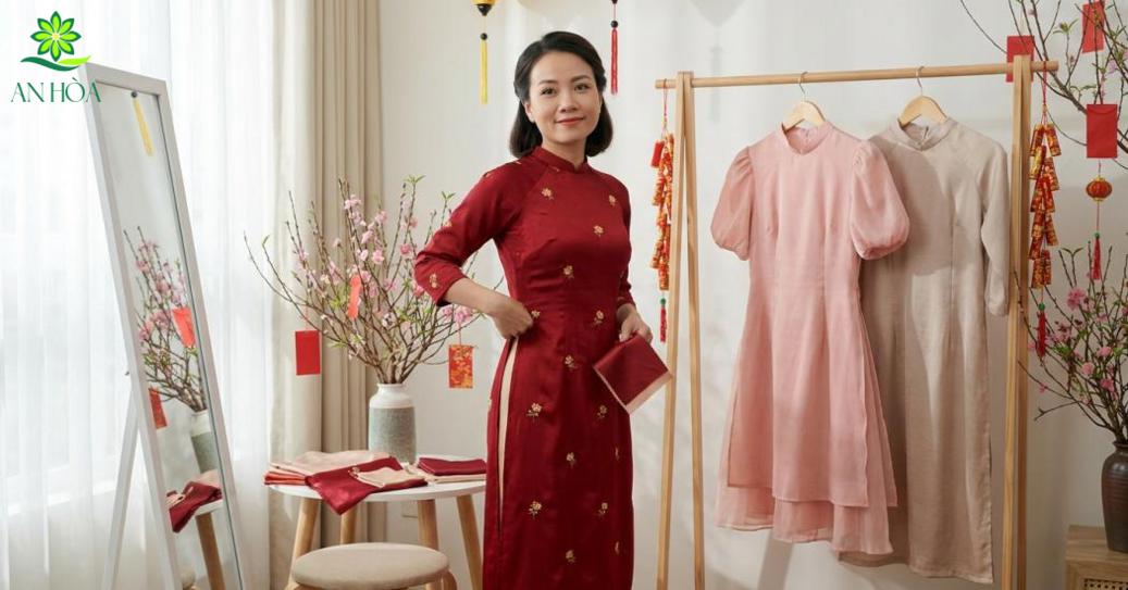 Gợi ý mẫu áo dài Tết theo phong cách và màu sắc Gợi ý mẫu áo dài Tết theo phong cách và màu sắc