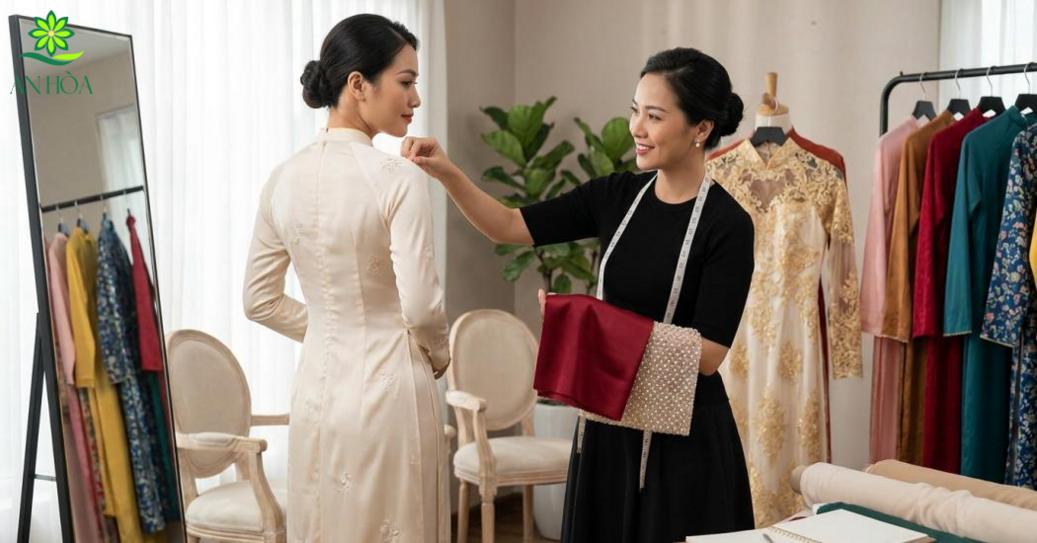Nên chọn áo dài sang trọng dựa trên form dáng, chất liệu, màu da và chi tiết đính kết hợp hoàn cảnh. Nên chọn áo dài sang trọng dựa trên form dáng, chất liệu, màu da và chi tiết đính kết hợp hoàn cảnh.