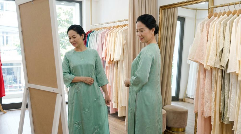 Mẫu áo dài cổ tròn tay lỡ: cách chọn tôn dáng cho mọi dịp 11 Mẫu áo dài cổ tròn tay lỡ: cách chọn tôn dáng cho mọi dịp