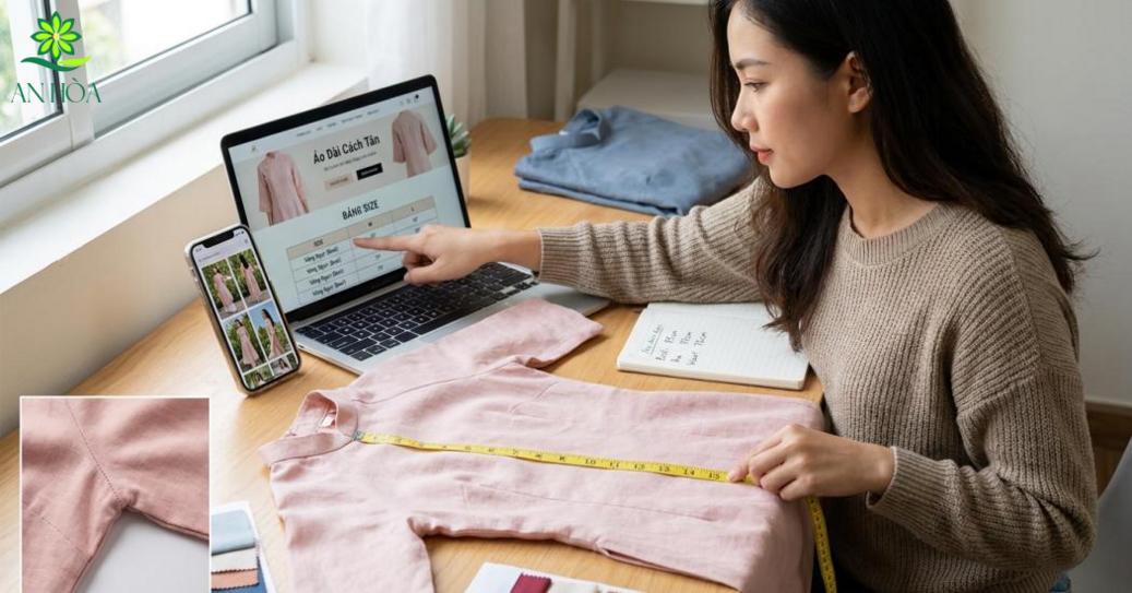 Đối chiếu số đo, form, chất liệu và ảnh thật trước khi đặt online Đối chiếu số đo, form, chất liệu và ảnh thật trước khi đặt online